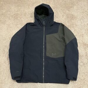 Burton AK 2L Boom GoreTex Jacket Men's Large Black Green Ski Snowboard